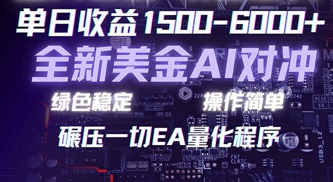 美金对冲项目靠谱吗合法的吗?纯算法对冲,日入1500-6000+-网创大婶