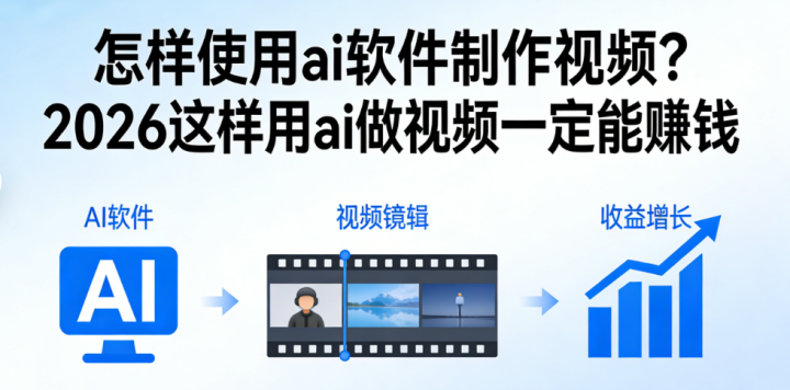 怎样使用ai软件制作视频?2026这样用ai做视频一定能赚钱-网创大婶