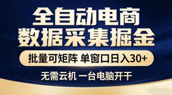 电商平台数据提取方法:批量可矩阵,单窗口轻松日入3张-网创大婶