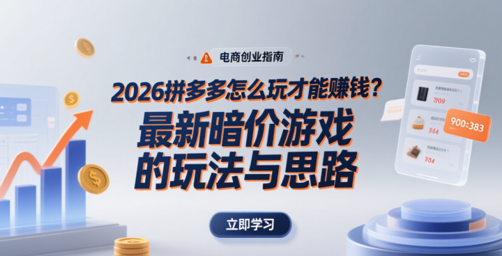 2026拼多多怎么玩才能赚钱?最新暗价游戏的玩法与思路-网创大婶