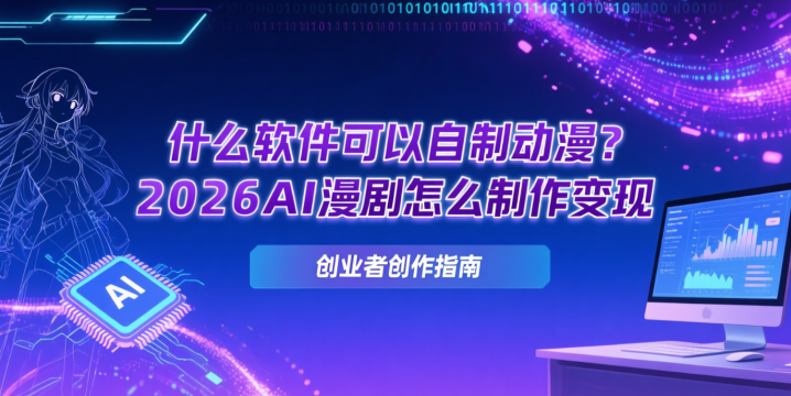 什么软件可以自制动漫?2026ai漫剧怎么制作变现-网创大婶