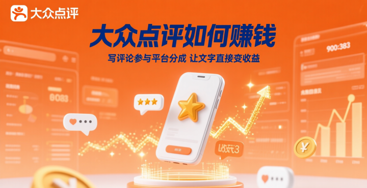大众点评如何赚钱?写评论参与平台分成,让文字直接变收益-网创大婶