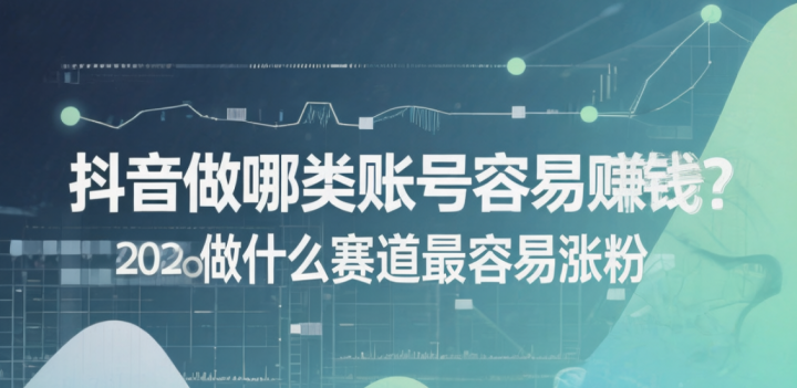 抖音做哪类账号容易赚钱?2026做什么赛道最容易涨粉-网创大婶