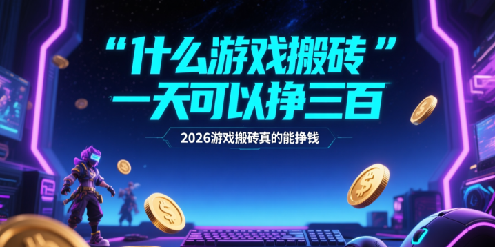 什么游戏搬砖一天可以挣三百?2026游戏搬砖真的能挣钱-网创大婶