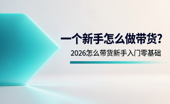 一个新手怎么做带货?2026怎么带货新手入门零基础-网创大婶