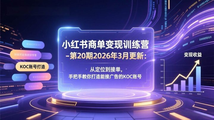 小红书商单是什么意思?教你2026如何在小红书上接单-网创大婶