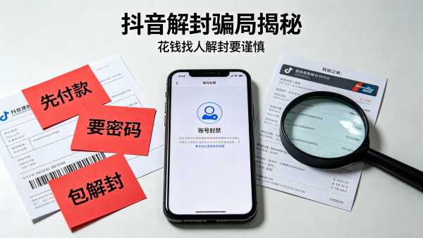 盘点抖音付费解封常见骗局,教你避开第三方解封陷阱 抖音解封骗局揭秘