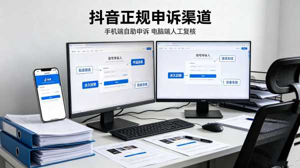 介绍抖音手机端与电脑端两种正规申诉渠道,提升解封通过率 抖音正规申诉渠道