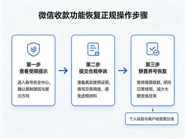 微信收款功能恢复正规操作步骤