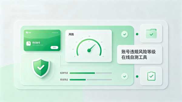 微信账号风控等级检测工具界面,快速判断处罚轻重与解封难度 账号违规风险等级在线自测工具展示