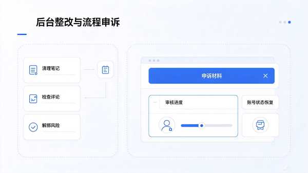 展示小红书客服申诉入口,讲解账号解封材料提交步骤 小红书账号合规申诉流程