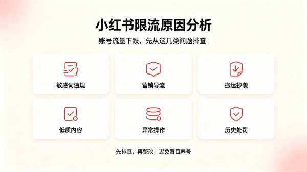 日常运营触发限流常见因素 小红书限流原因分析