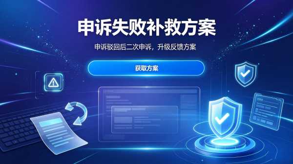 小红书申诉驳回二次补救工具,提升账号申诉复核通过率 申诉失败补救方案生成工具
